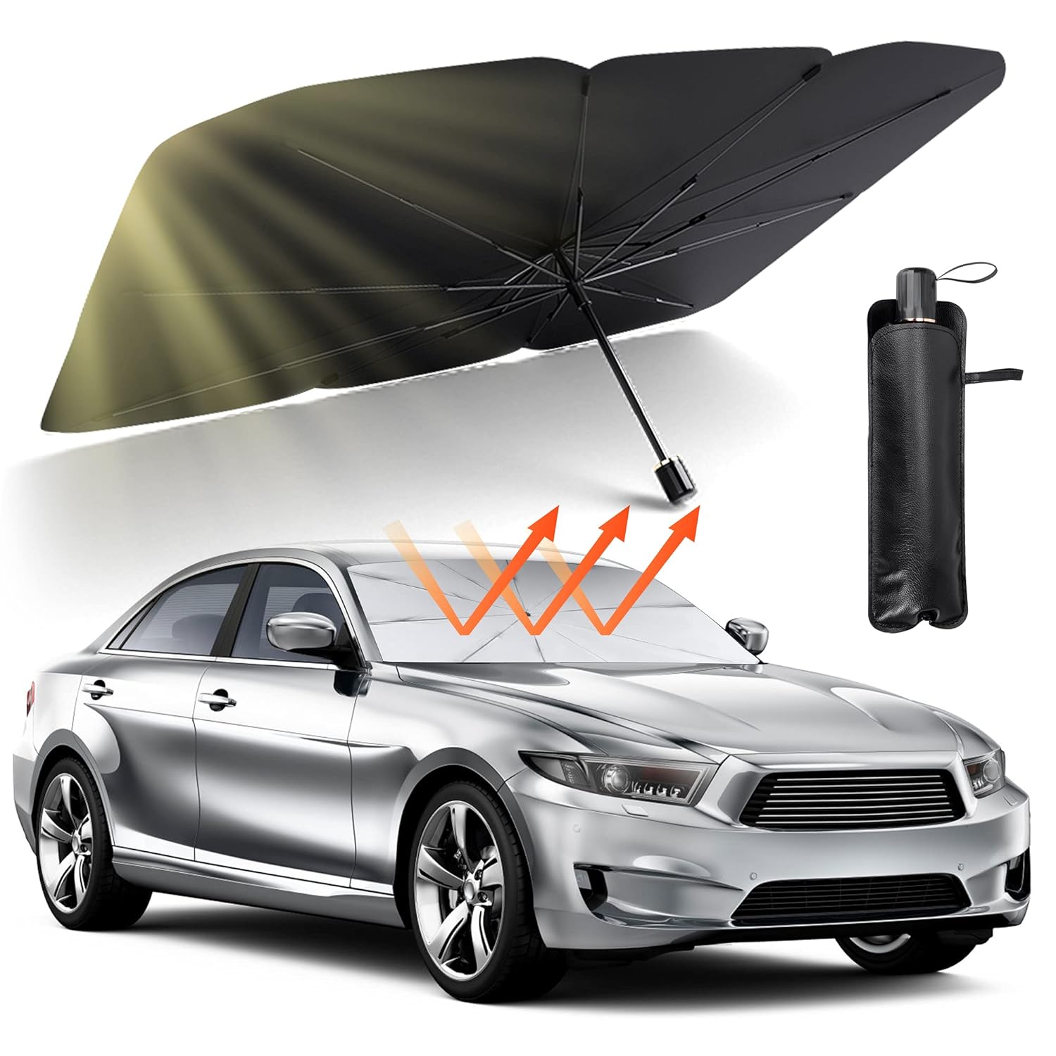 Car windshield sun bath umbrella